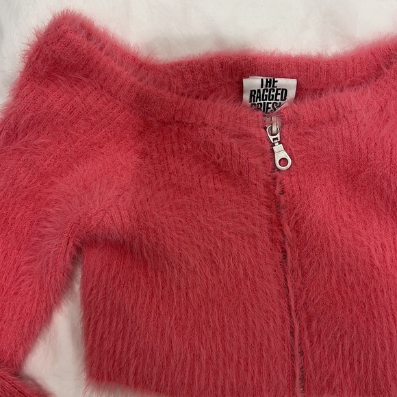 Ragged Priest Pink Fuzzy Cropped Sweater - Picture 2 of 2